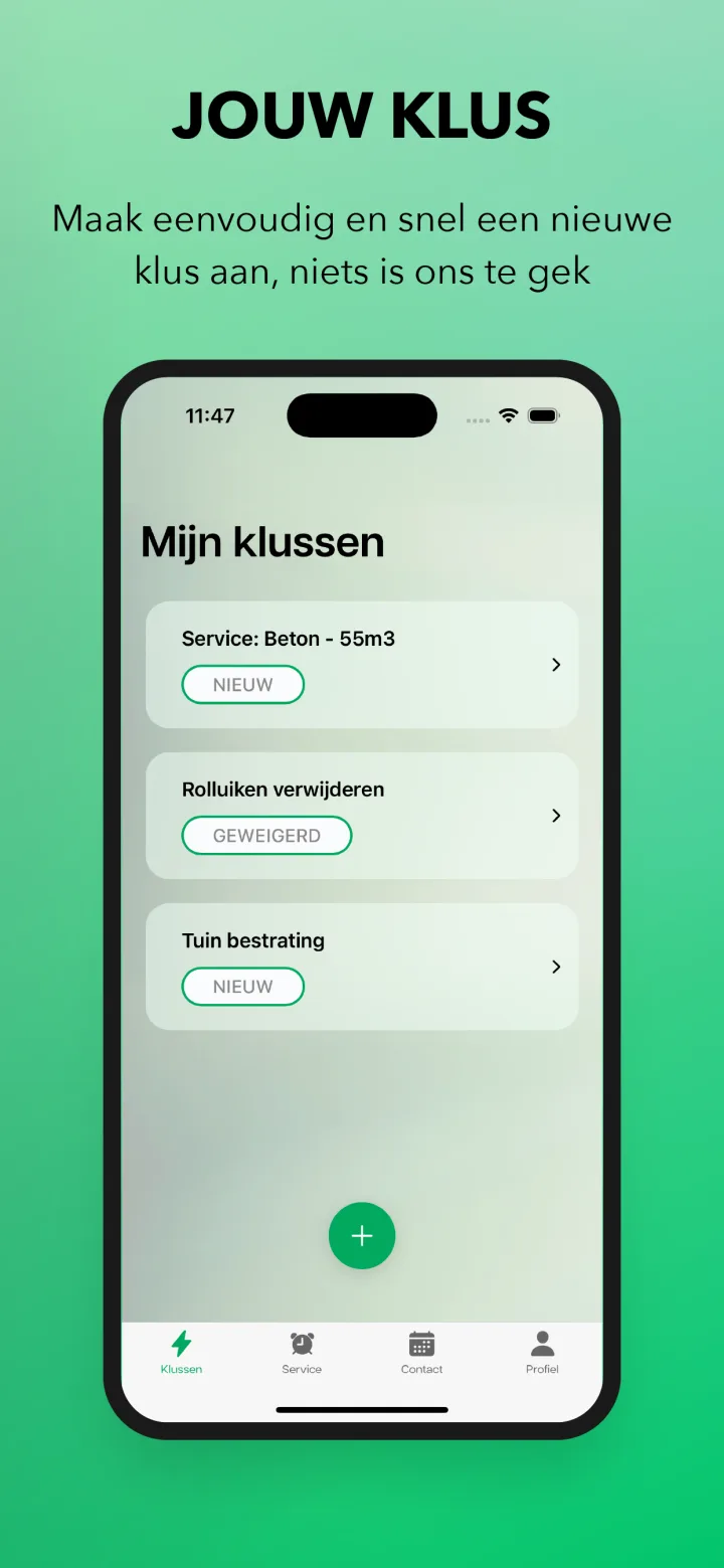 Screenshot van de Pieffers app