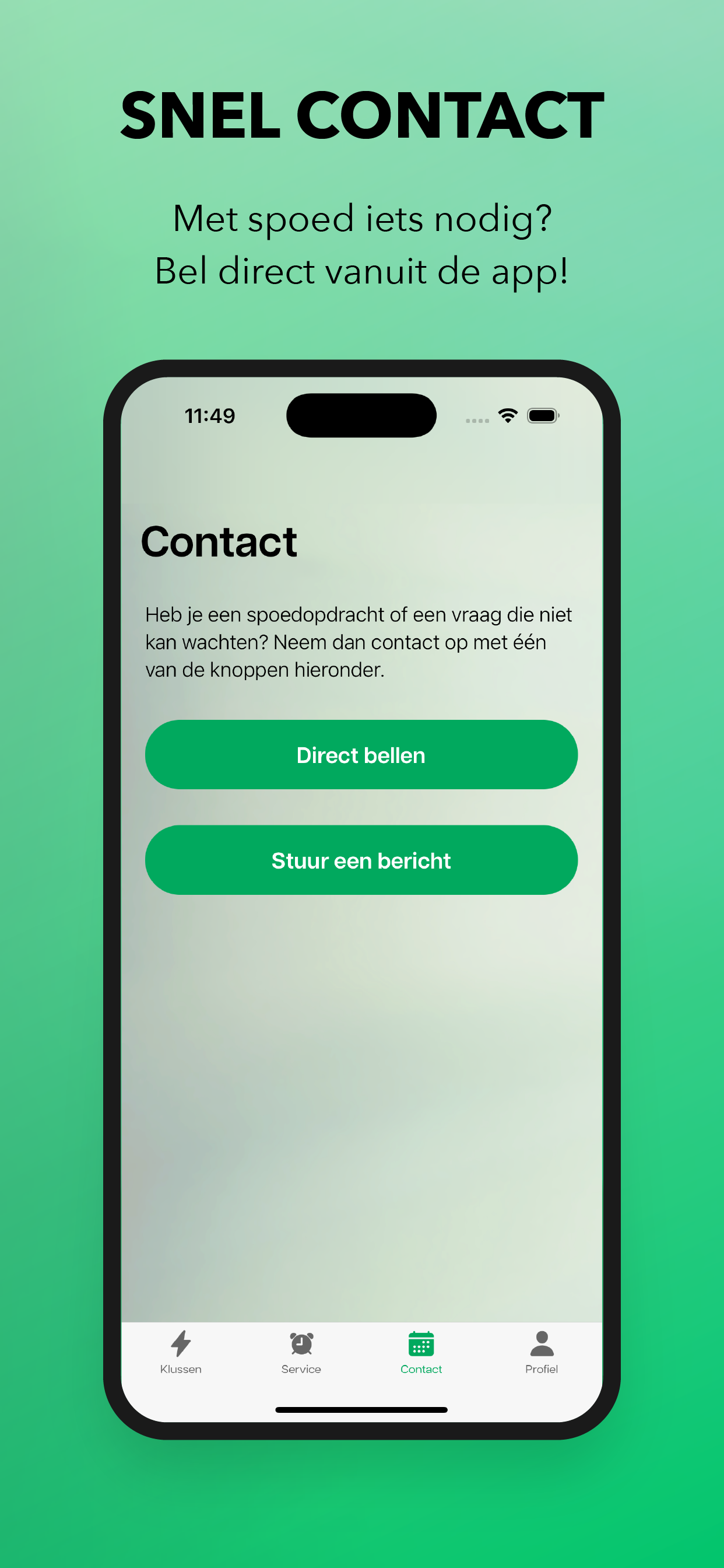 Screenshot van de Pieffers app